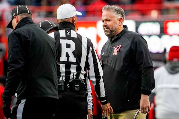 NU vs. Purdue 2023 - Matt Rhule talks to officials